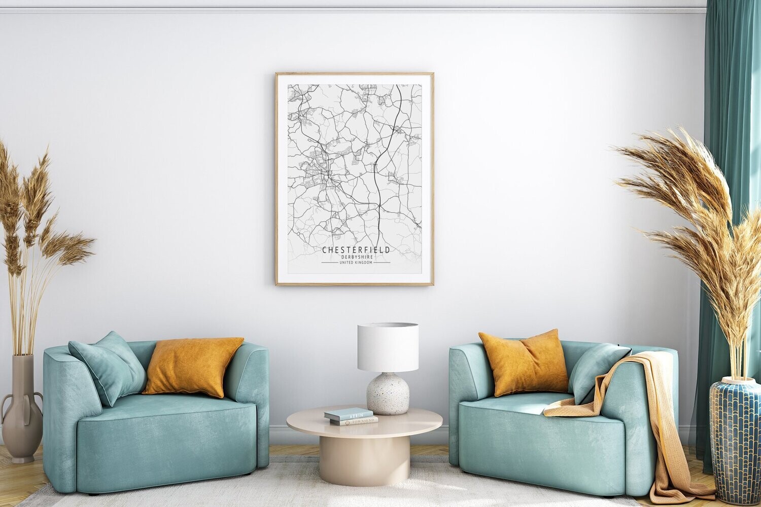 Chesterfield - Derbyshire Line Map Print