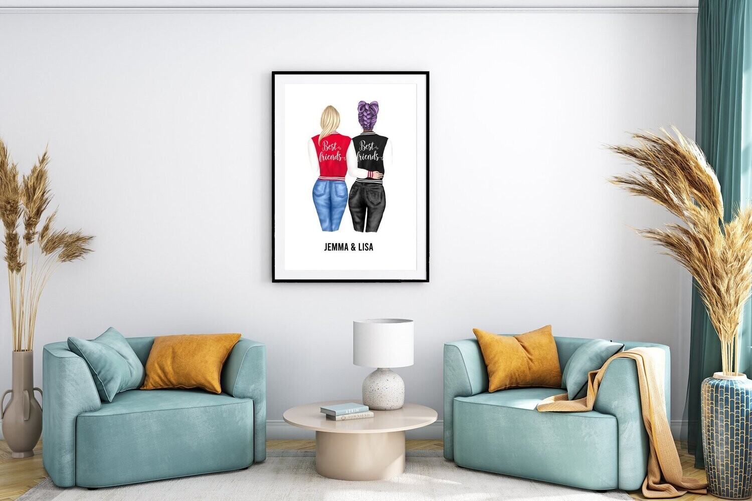 Personalised Best Friends College Jacket Prints