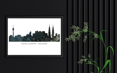 Kuala Lumper - Malaysia Skyline Print