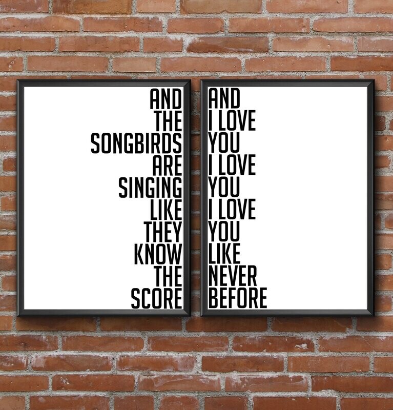 Fleetwood Mac - Songbird Double Version-  One Word Per Line Lyric Print