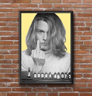 Johnny Depp - Pop Art Mug Shot Print