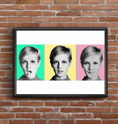 Twiggy 60s Fashion Pop Art Print