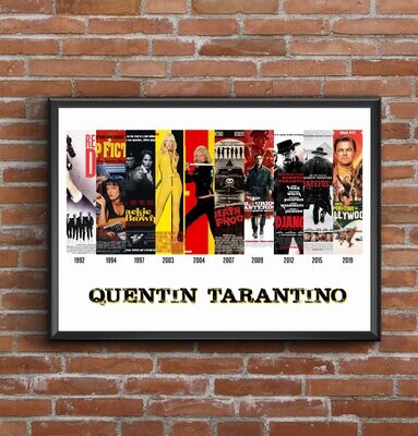 Quentin Tarantino Filmography Poster Print