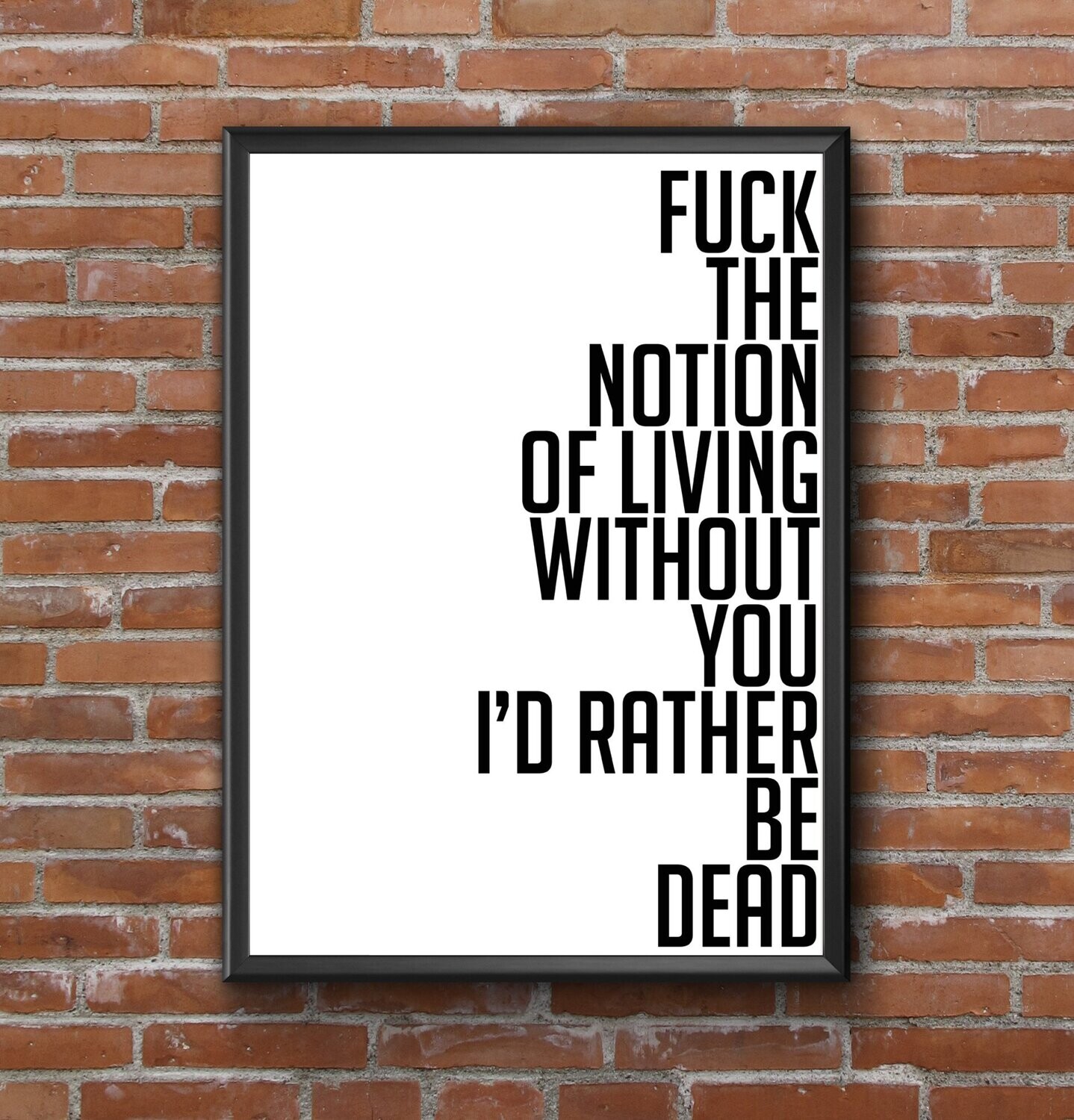 Gerry Cinnamon  -Fickle McSelfish -  One Word Per Line Lyric Print