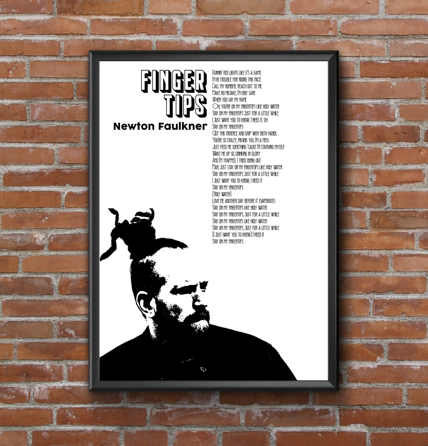 Choose Your Own Song - Black and White Portrait Lyric Print