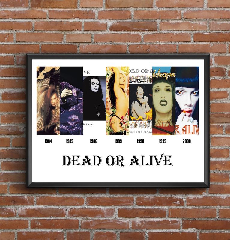 Dead or Alive White Discography Print