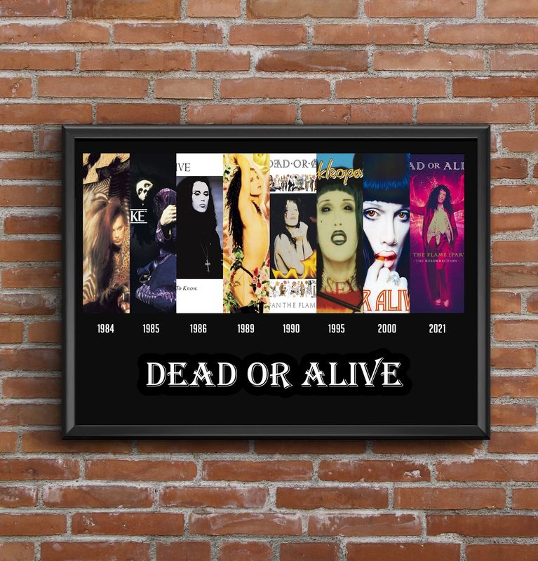 Dead or Alive Black Discography Print