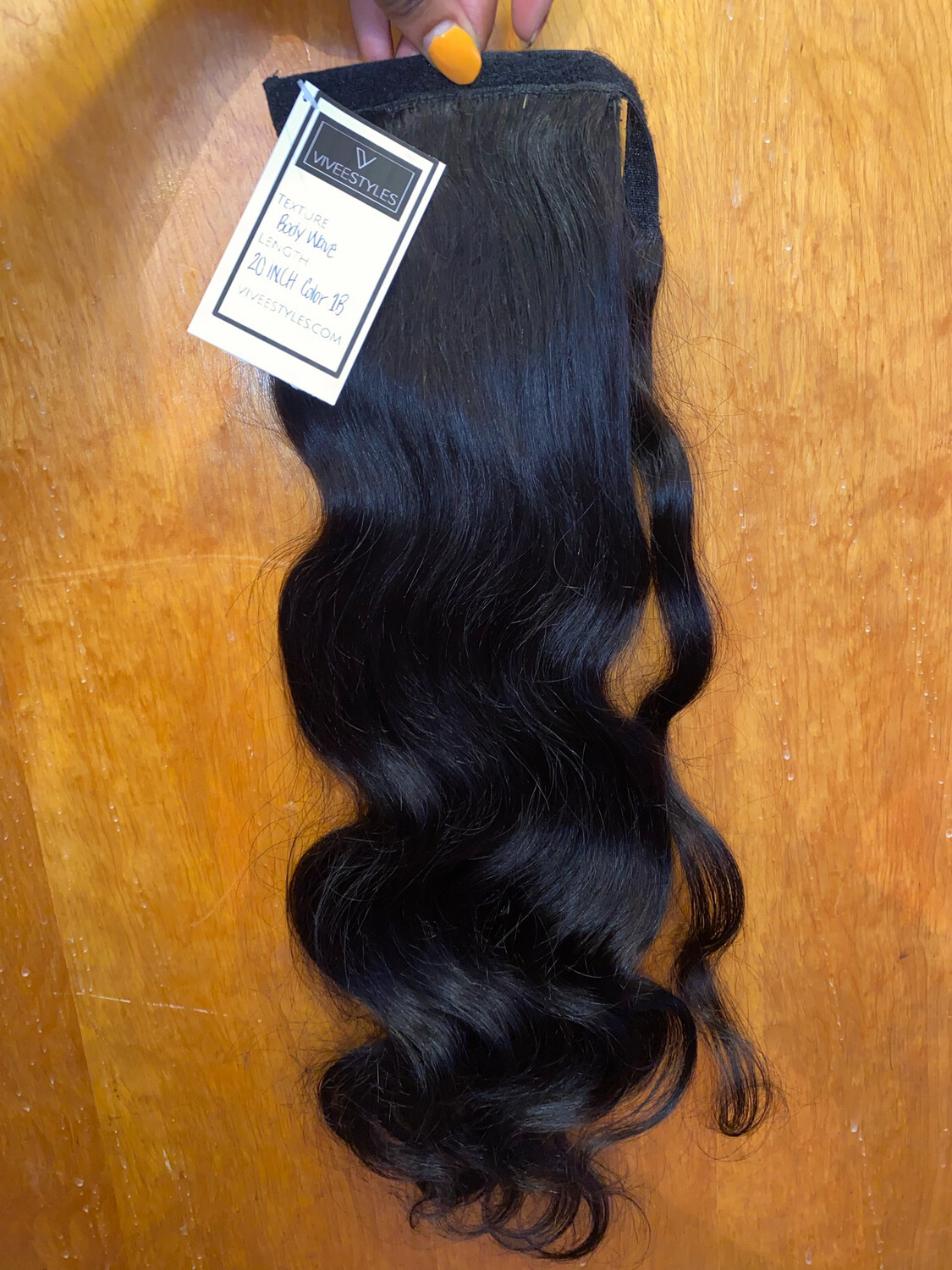 Viveestyles Body Wave 20 Inch Velvcro Ponytail