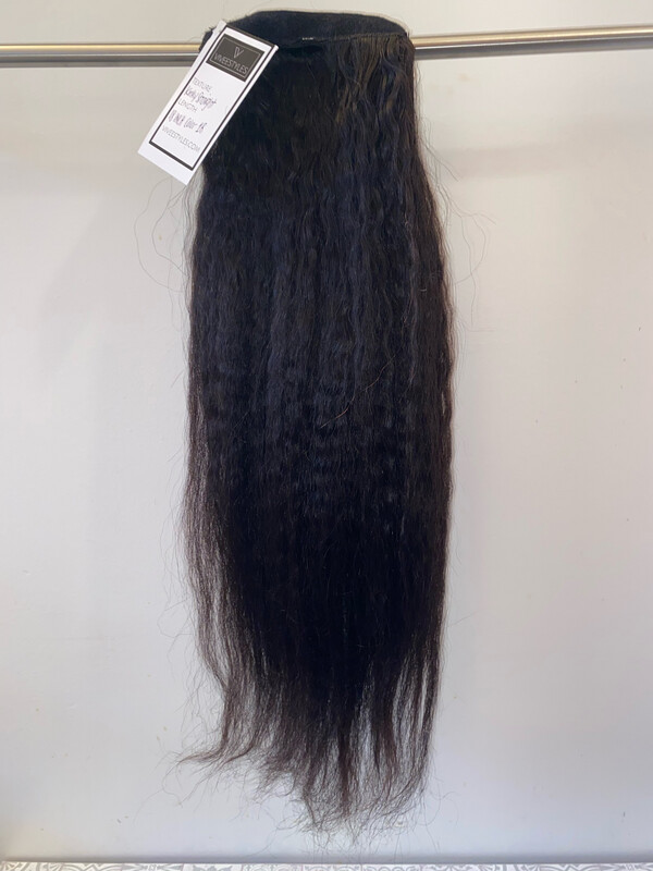 Viveestyles Kinky Straight 18 inch Velcro Ponytail