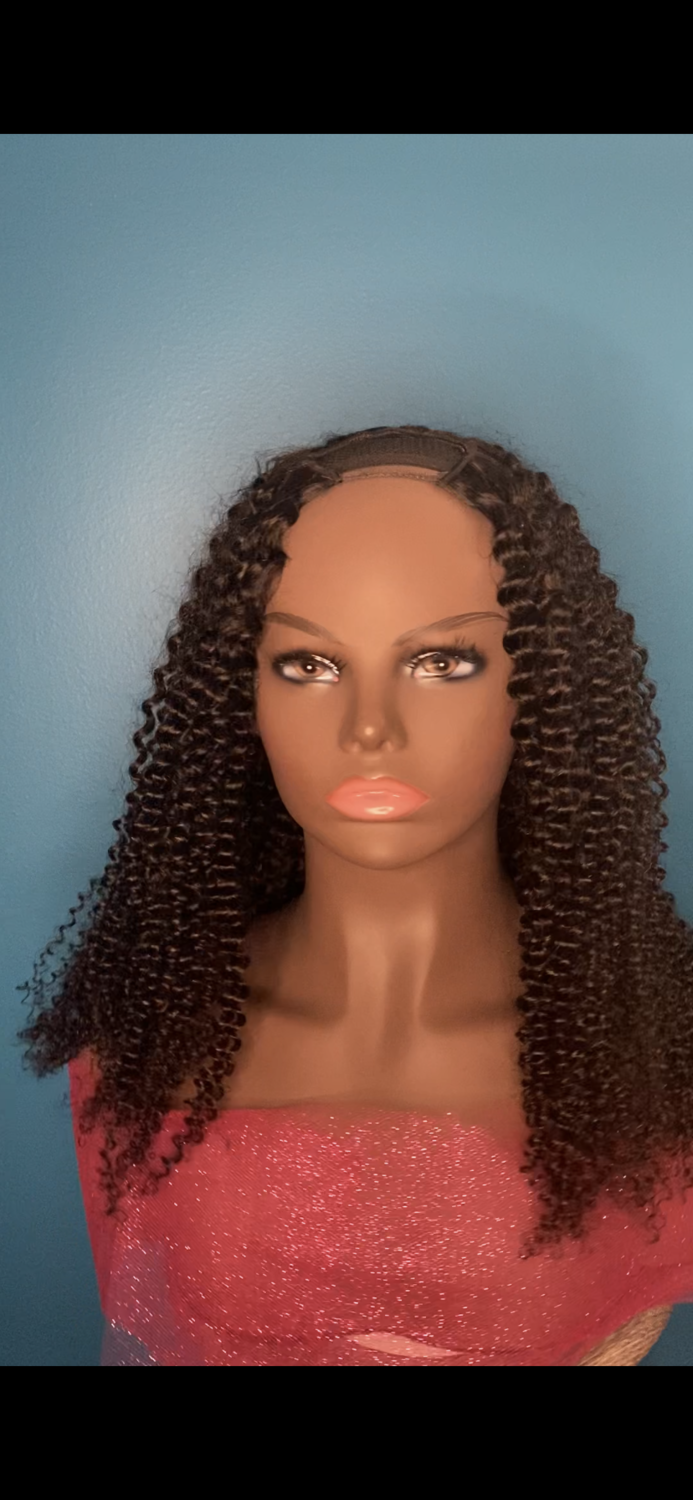 Viveestyles 20 Inch Curly U-Part Wig