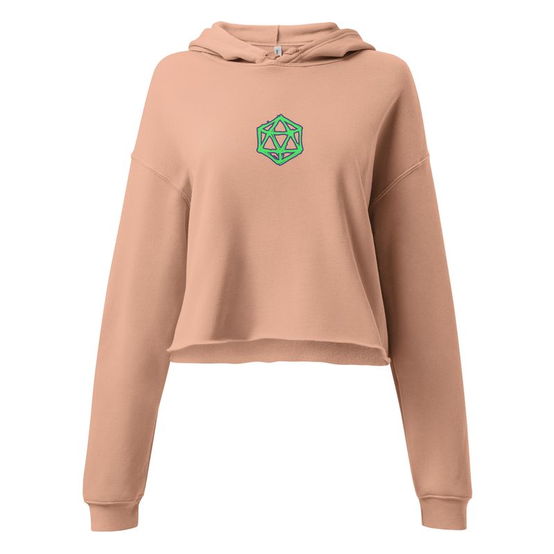 Neon D20 Crop Hoodie