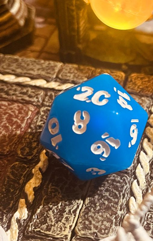 Runehammer Polyhedral Dice Set: Moonlight UV Blue