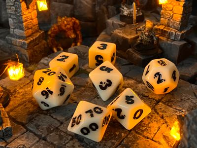Runehammer Polyhedral Dice Set: Troll Molars