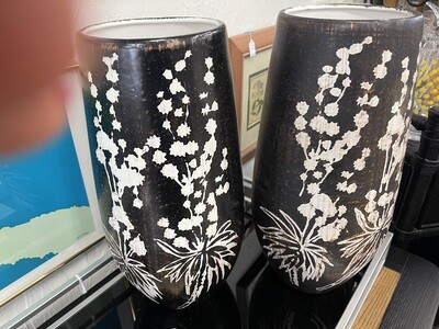 Vase Yucca black White Medium