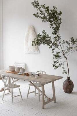 DINING TABLE - ANTIQUE WHITE