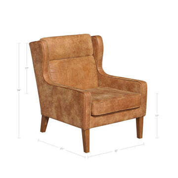 LV COSMO LEATHER ACCENT CHAIR/OUTBACK TAN