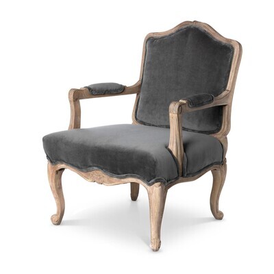 Velvet Upholstered Arm Chair
