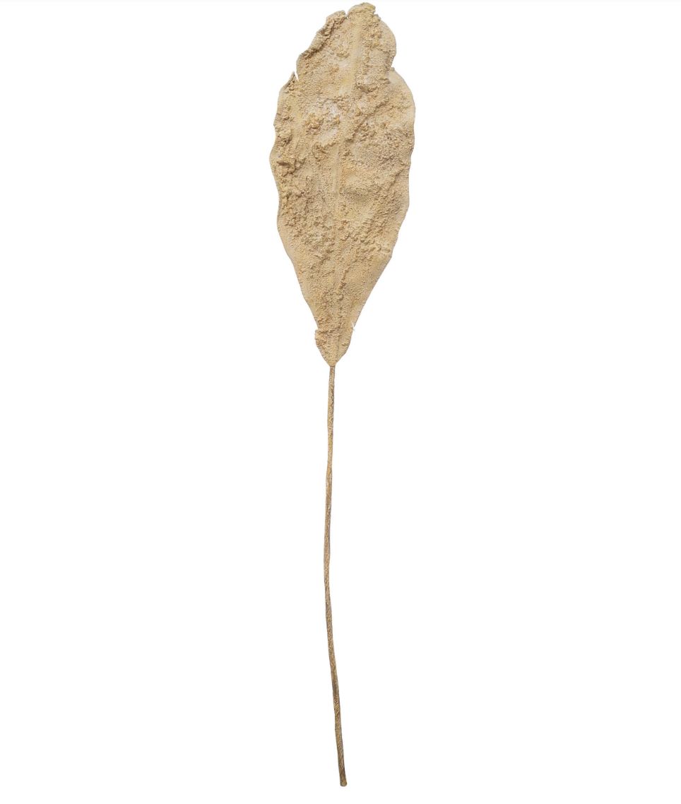 40&quot;H Faux Leaf, Plaster Finish, Sand Color