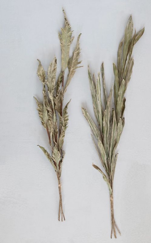 47"H - 51"H Faux Leaf Stem, Sage