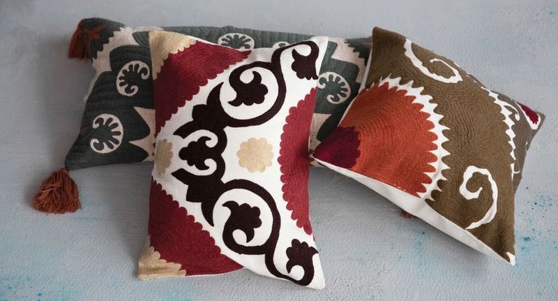 28"L x 16"W Cotton Lumbar Pillow