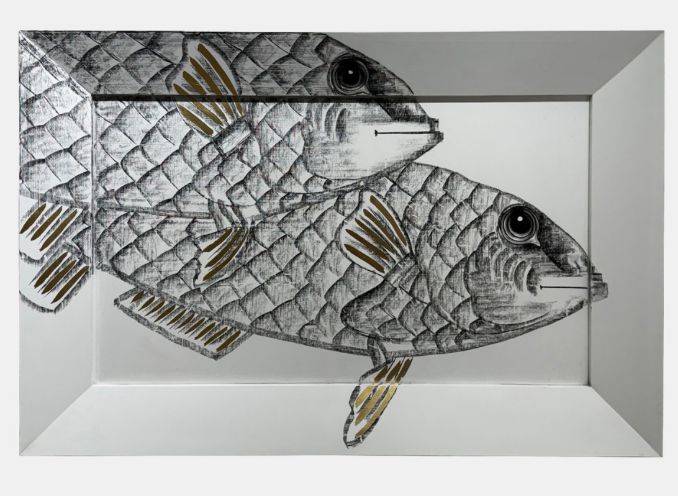 Hand Painted Keep Swimming 71x47