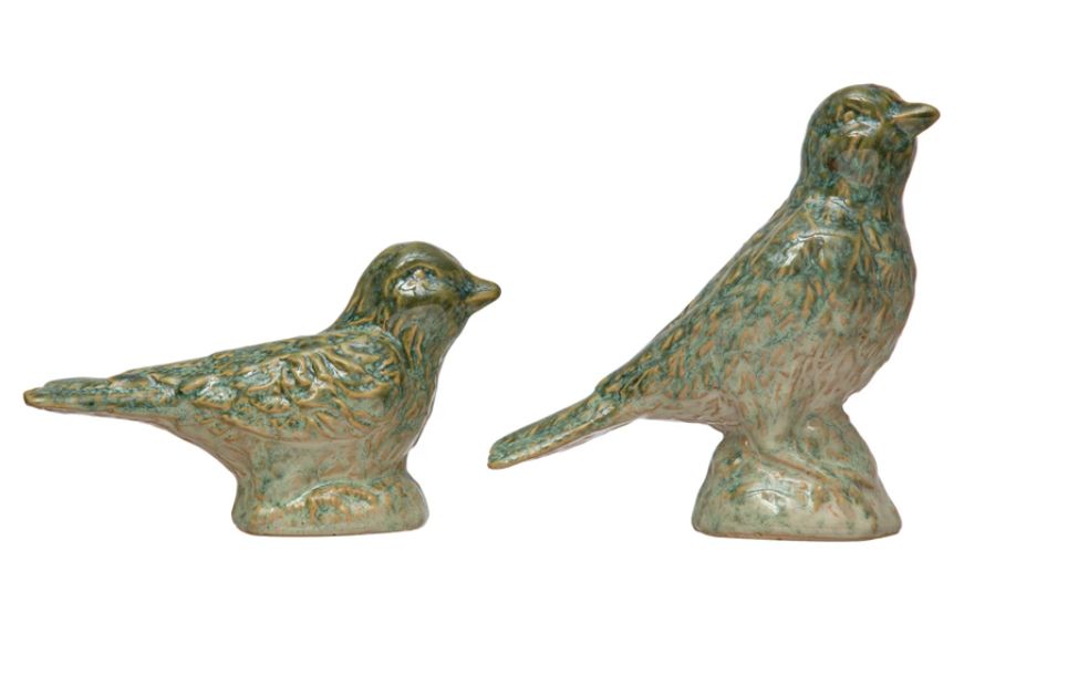 Debossed Stoneware Bird,