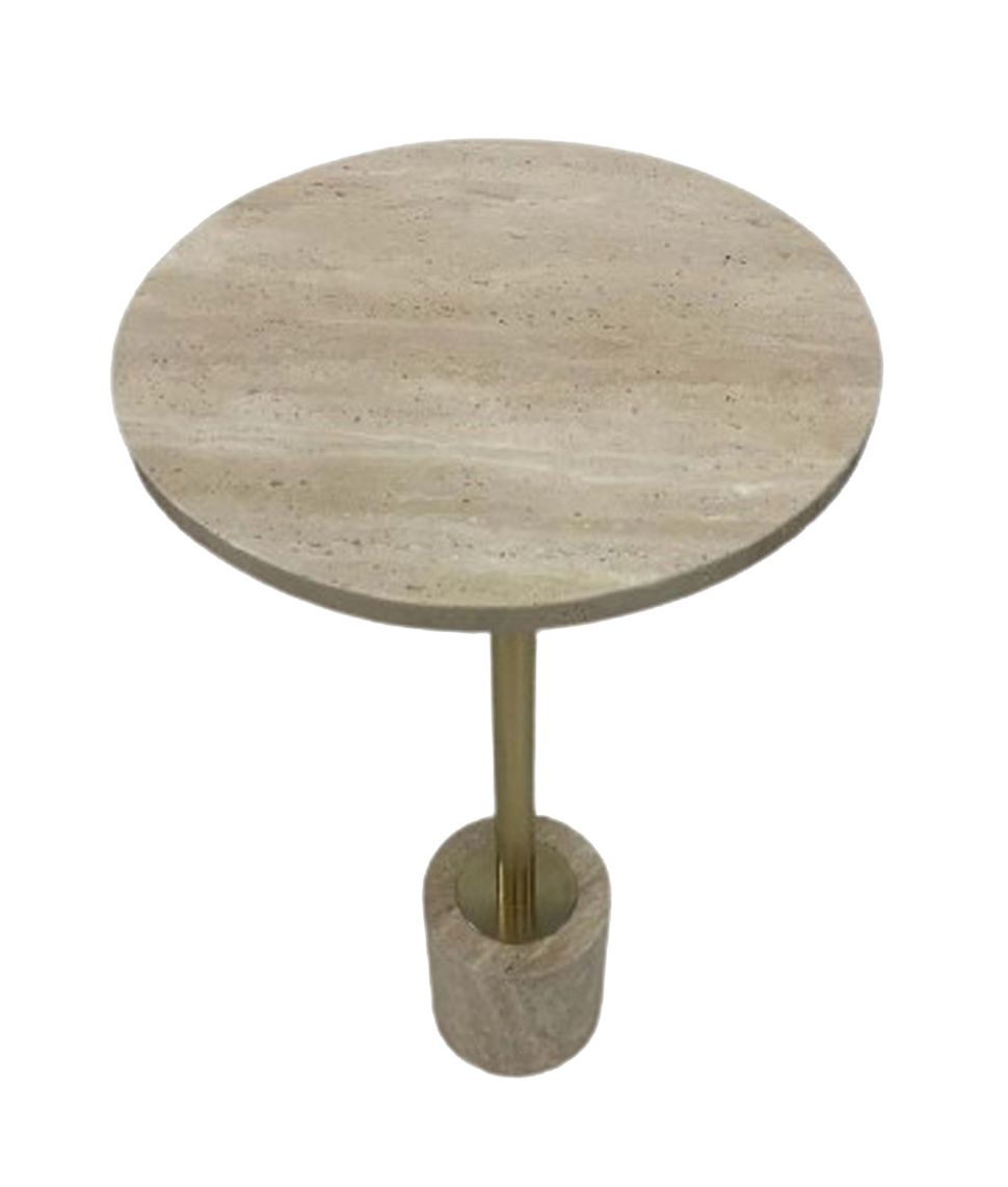 Travertine Accent Table