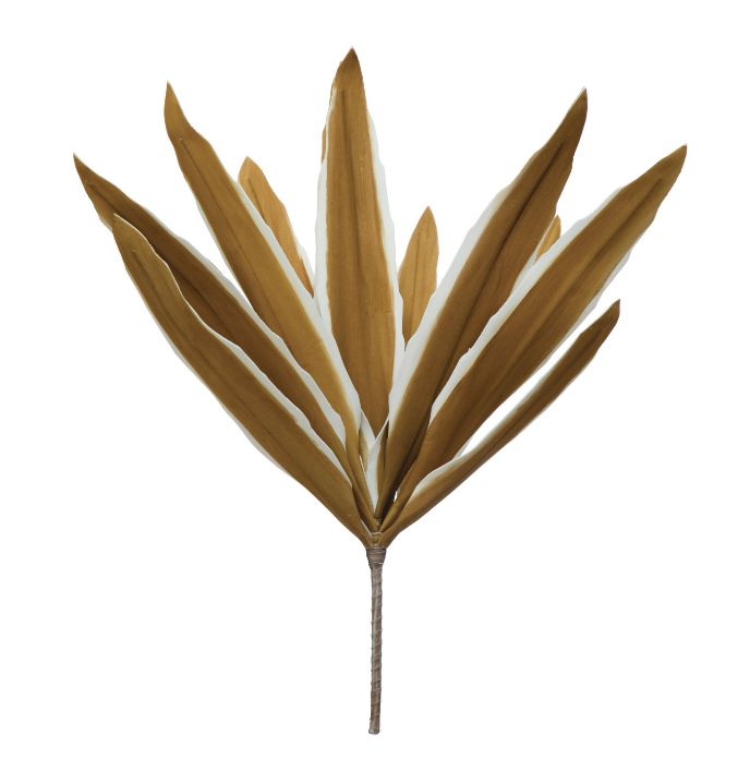 Green Faux Reed Leaf Stem