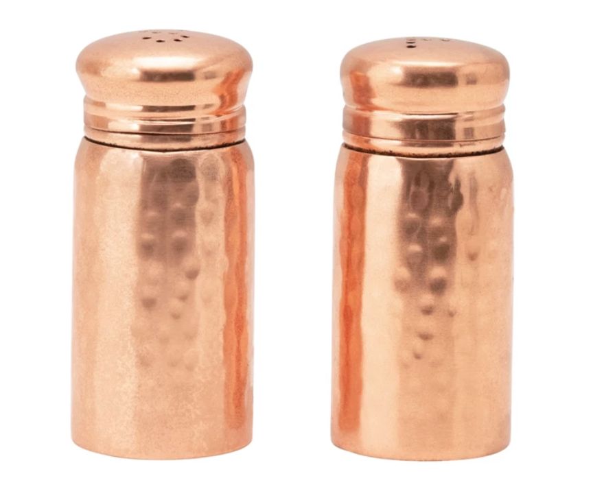 Hammered Salt and Pepper Shakers, Set of 2