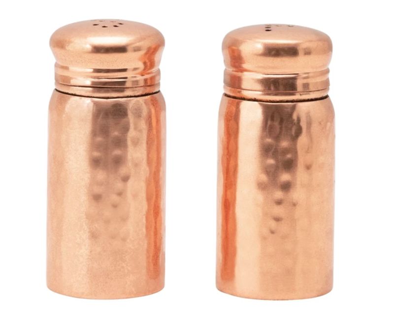 Hammered Salt and Pepper Shakers, Set of 2