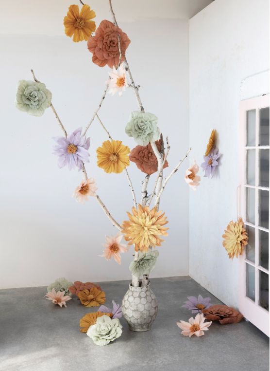 Handmade Paper Flower Wall Décor Multi