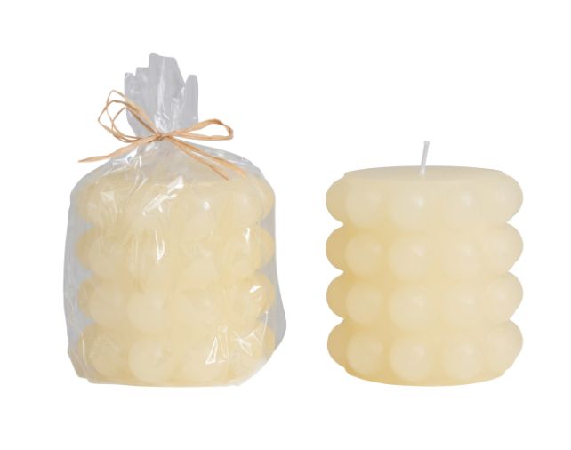 Unscented Hobnail Pillar Candle