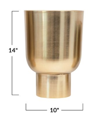 Medium Gold Metal Planter
