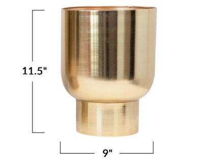 Small Gold Metal Planter