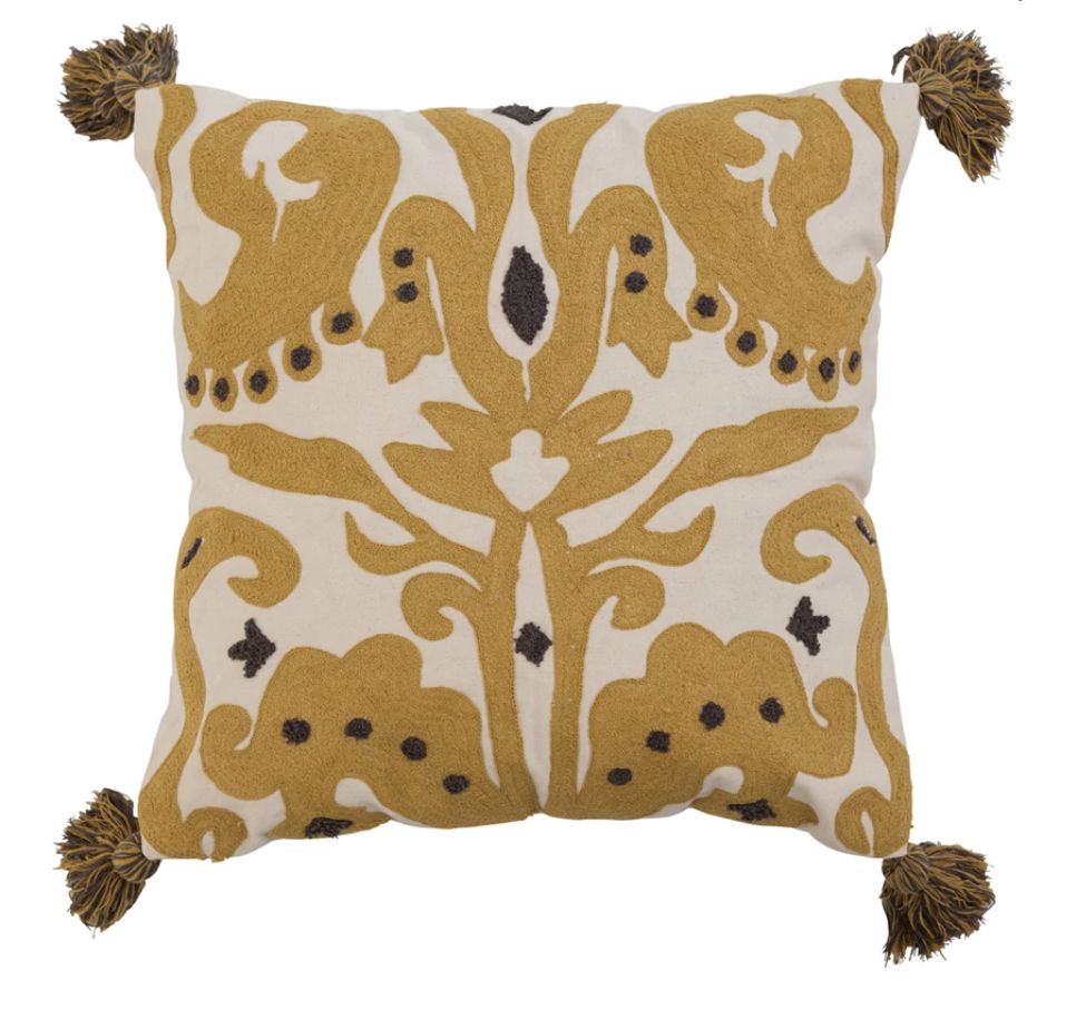 Square Cotton Embroidered 20&quot;