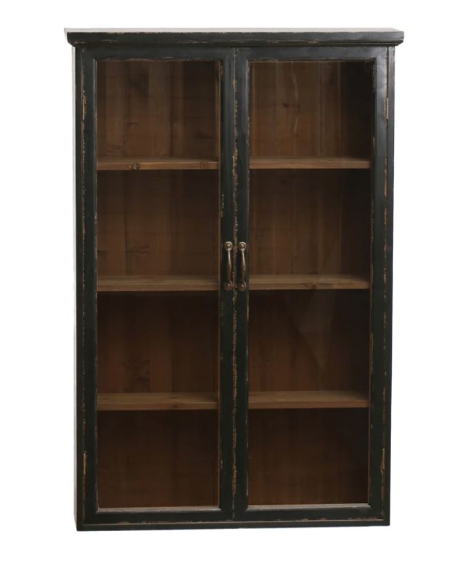 Wood/Glass Display Cabinet 48&quot;H