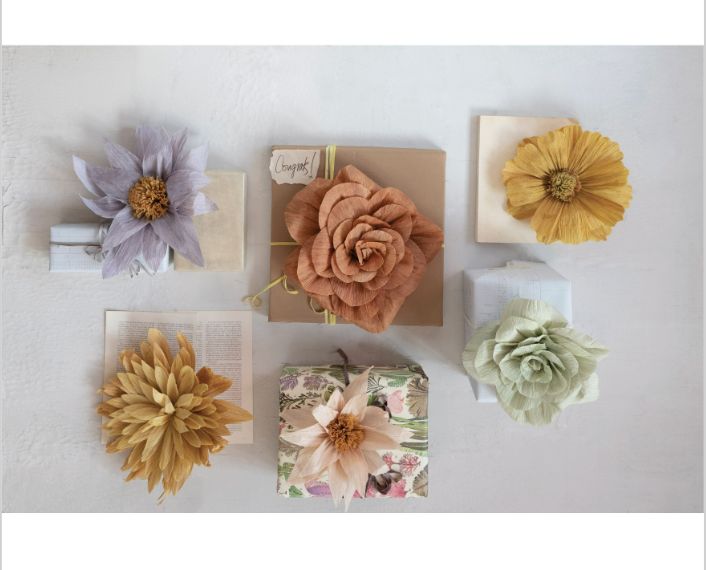 Purple Handmade Paper Flower Wall Décor
