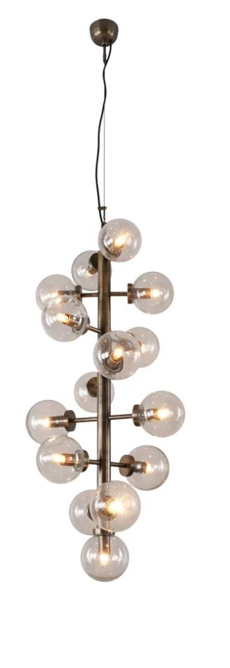 Lit Edison Chandelier 15 Light