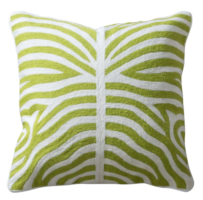 Elliot Green Pillow Wool on Cotton