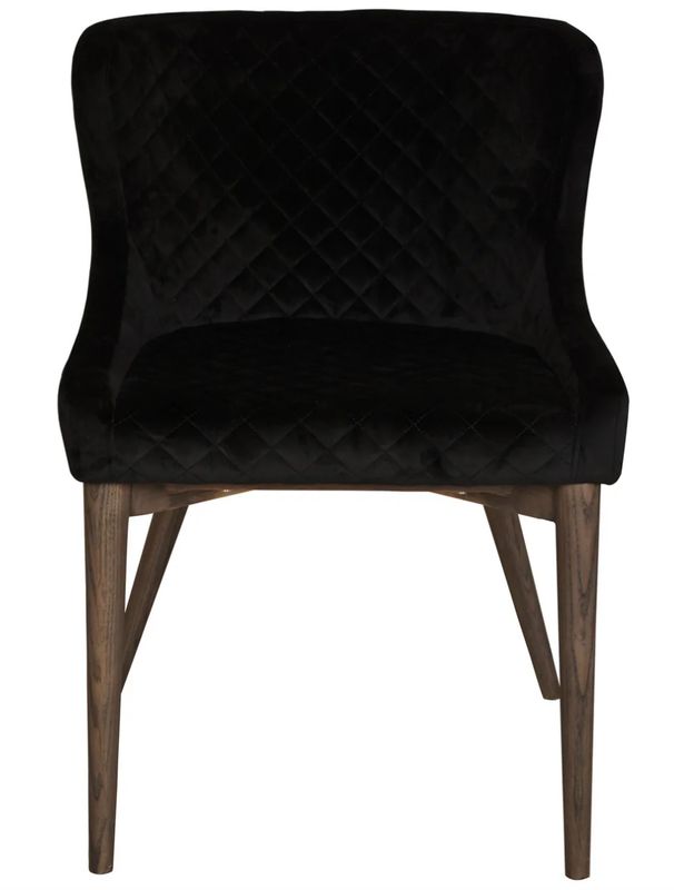 Mila Dining Chair - Black Velvet