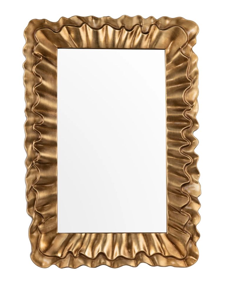 28&quot;X40&quot; Gold Scalloped Mirror