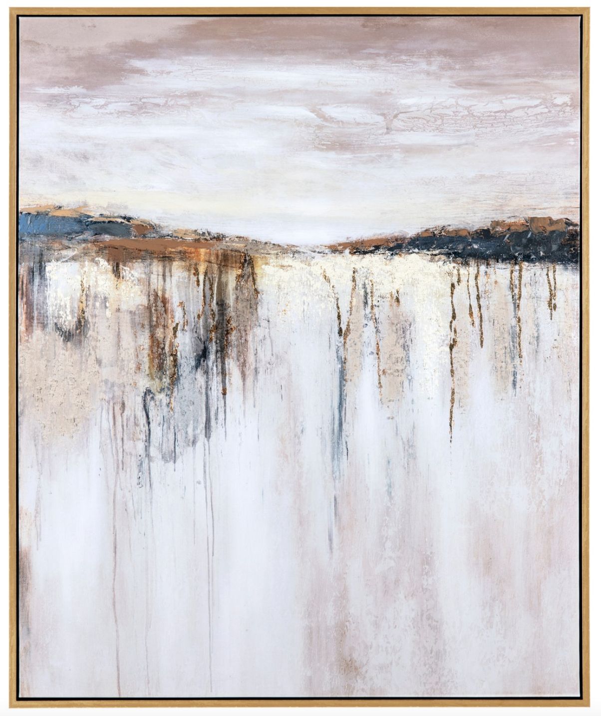 49&quot;X59 Framed Canvas Abstract