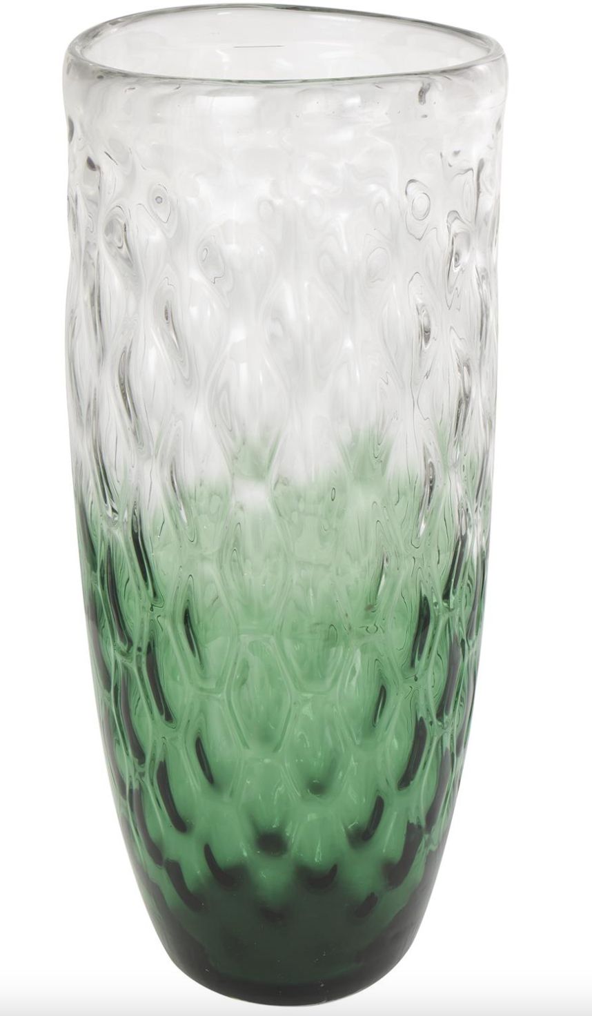 Glass Vase 24” Tall Green