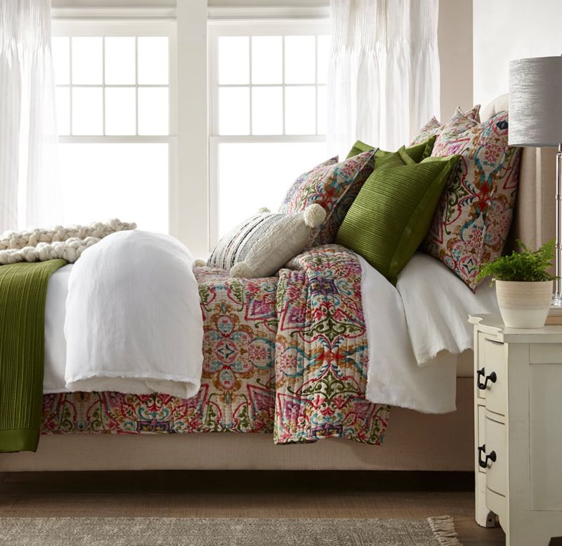 Monaco Quilt Set-  King Quilt w/ 3 Euro Shams