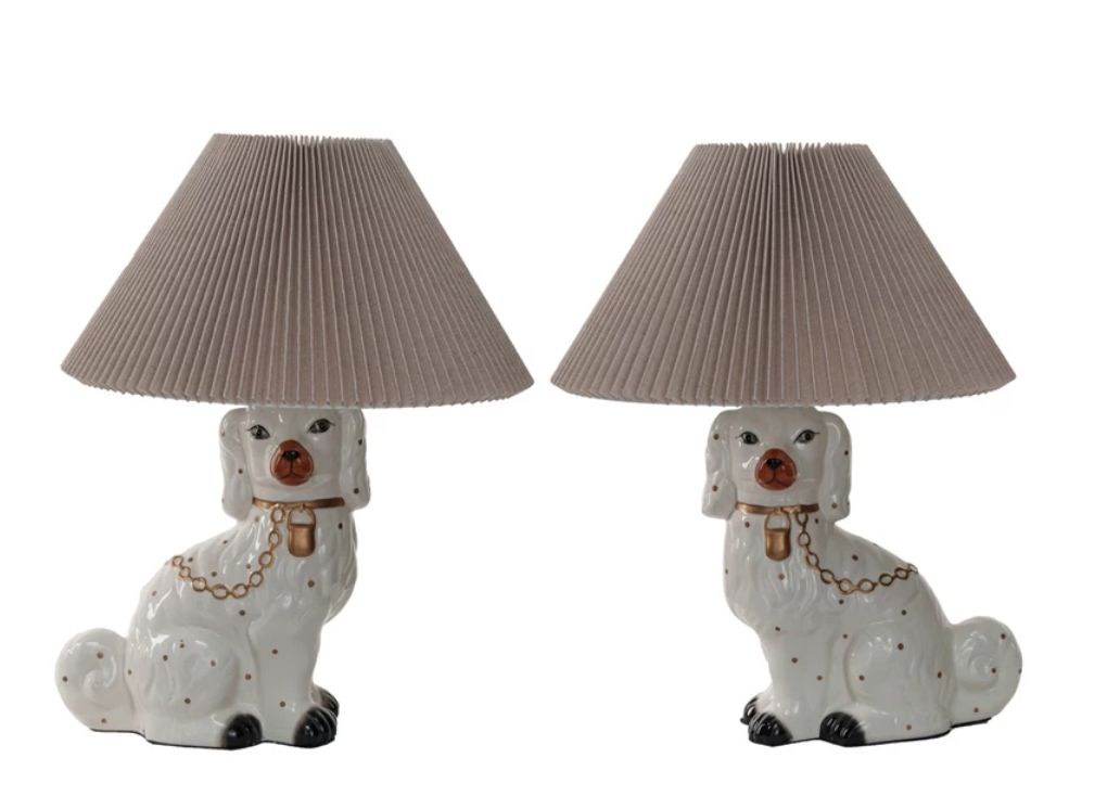 Staffordshire Table Lamp w/ Fabric Shade