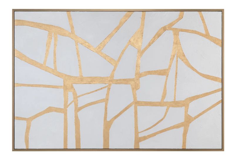 Gold Lines Frames Canvas