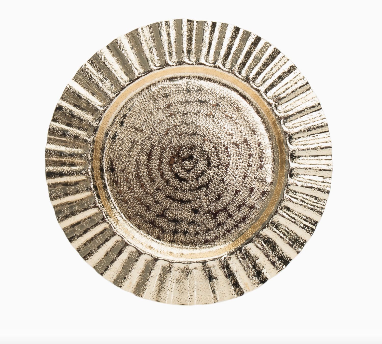 Gold Ripple Charger Plate 13&quot;
