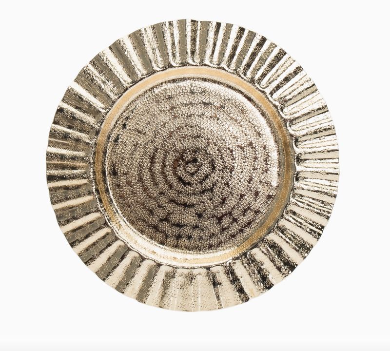 Gold Ripple Charger Plate 13&quot;
