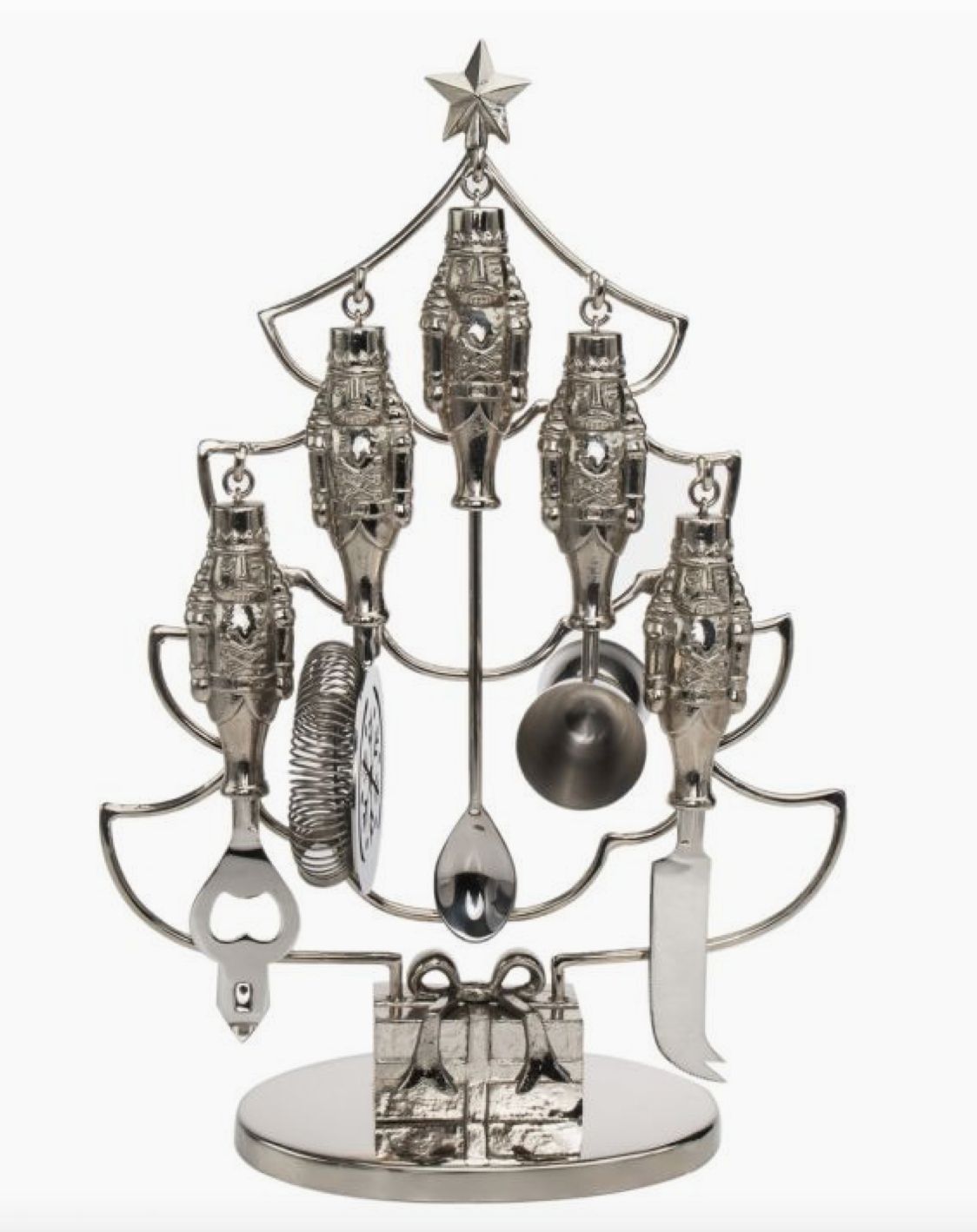 Holiday Nutcracker Nickel Bar Tools Set 6 Piece