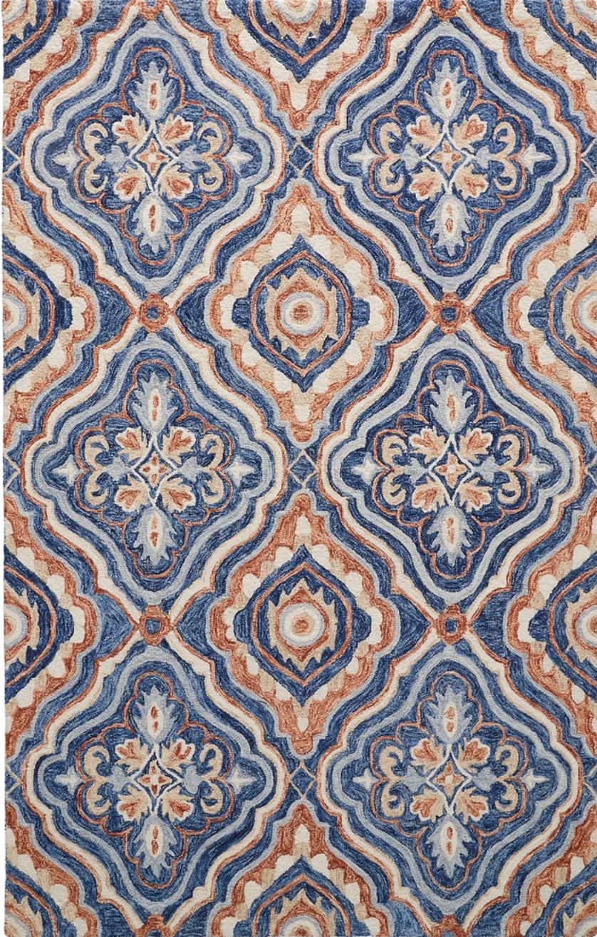 Rhett Blue/Rust 9x12